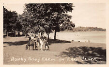 RPPC Hunky Dory Farm on Lake Clare Balsam Wisconsin c1940 Postcard picture