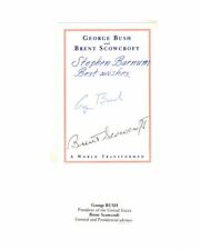 George Bush and Brent Scowcroft Signed Book Plate - Autographs of Famous People picture