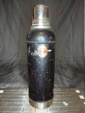 Stanley Antique Vacuum Thermos 1920s Vtg Milestone Black Quart Bottle with Cork picture