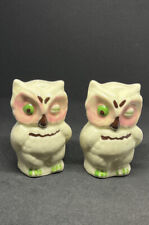 Vintage Shawnee Pottery Winking Owl salt and pepper shakers 1940s USA picture