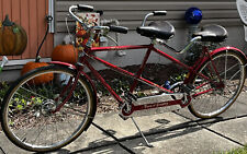 Rare 1959 Red SCHWINN TOWN & COUNTRY Tandem Bicycle Clean 100% Complete chrome picture