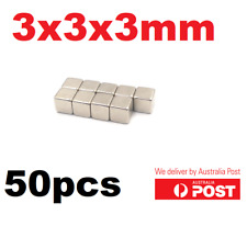 50pcs Block 3mm x 3mm x 3mm Neodymium Magnet Fridge Craft Square 3X3X3mm picture