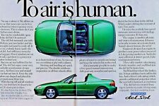 1992 Honda Del Sol Convertible To Air Is Human Vintage Original Print Ad 2 Page picture