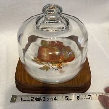 Vintage/antique Cheese Plate With Glass Dome picture