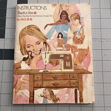 Collectible Sewing, 1970's Singer Touch & Sew Zig Zag Model 758 Sewing Manuel picture
