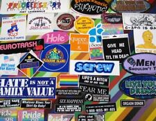 Vtg 1990s gay lesbian interest sticker - political novelty pride safe sex + picture
