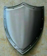 Medieval Heater Shield Templar Armor 18'' Shield Steel Knight warrior Handmade picture