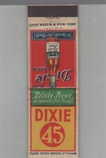 Matchbook Cover - Beer - Dixie 45 Dixie Beer Speaks For Itself picture