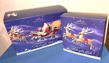 2005 Hallmark Christmas Keepsake Santa’s Midnight Ride Sleigh & 2 Reindeer picture