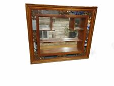 Mid Century Modern Windsor Illinois Moulding Shadow Box Wall Mirror Shelf 42x30 picture