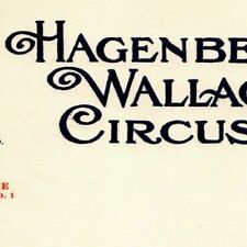 Very Scarce c1926 Hagenbeck-Wallace Circus Half Sheet Letterhead - West Baden IN picture