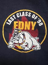 RARE 90s Vintage Last Class The Rock Probie NYC Firefighter Firehouse Shirt L picture