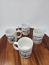 Set 4 Vintage KENWORTH Trucking ceramic Coffee Mug wildLife scene-full graphics picture