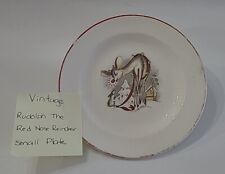 Vintage Rudolph The Red Nosed Reindeer RLM childs plate 7 1/4