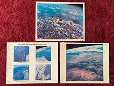 Lot of 3 NASA Skylab Space Station 8x10 Color Prints vintage  picture