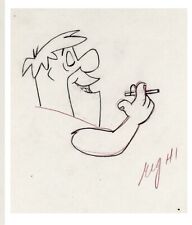 Flintstones (1961) Winston Commercial original production drawing Fred smoking picture
