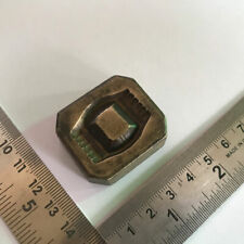 Antique or old bell metal bronze jewelry stamp die seal flower pattern picture
