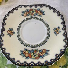 Vintage Manchu Asian Floral 8 Sided Octagon Wedgwood Porcelain Saucer picture