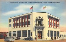 Juarez Mexico 1948 Postcard National Bank Of Mexico & US Consulate picture