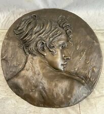 Vintage Style Bronze Art Deco Bas Relief Made in Spain Award Trophy Collector NR picture