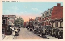 Warwick NY New York Main Street Downtown Victrola Advertising Vtg Postcard C39 picture