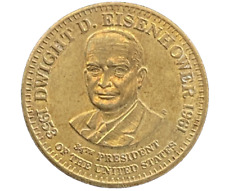 Dwight Eisenhower Token President Collectible Large Coin Medal EXACT ITEM SHOWN picture