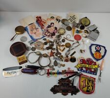 Vintage Junk Drawer Collection Watches Lighter Patch Button Old Cool Stuff picture