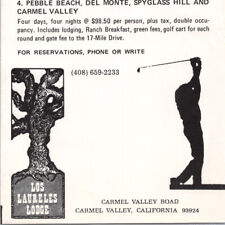 1971 Los Laureles Lodge Carmel Valley Del Monte Spyglass Hill Pebble Beach Golf picture