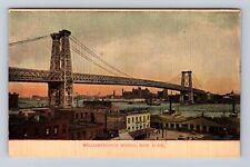 New York City NY-New York, Williamsburgh Bridge, Vintage c1905 Souvenir Postcard picture