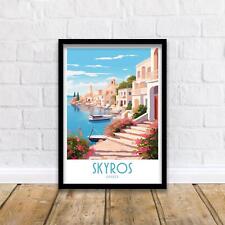 Skyros Travel Print Skyros Greece Poster picture