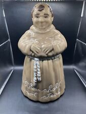 Vintage Thou Shalt Not Steal Friar Tuck Monk Cookie Jar Twin Winton USA 1960s picture