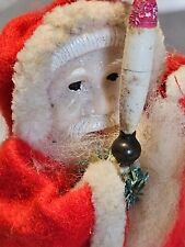 Santa with candle 1940s unmarked paper mache 6