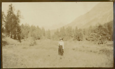 Switzerland, Crest Alta, Woman in a Field, 1911, Vintage Citrate Print Vintage Cit picture