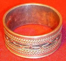 Vintage NATIVE 925 RING Sz 8 Wide Ornate Band 3.5 grams STUNNING DESIGN picture