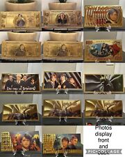 24k gold Foil Plated Harry Potter Hogwarts banknote Set Collectible picture