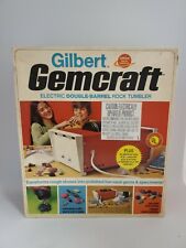 Vintage 1972 Gilbert Gemcraft Electric Double Barrel Rock Tumbler Kit  picture