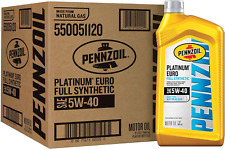 Pennzoil Platinum Euro Full Synthetic 5W-40 Motor Oil, Pack of 6 picture