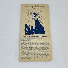 Vintage 1971 Our Lady Of Fatima’s Peace Plan From Heaven Pamphlet Praying P3 picture