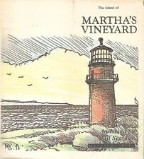 Mark Shasha Lighthouse Map MARTHA'S VINEYARD Massachusetts 1995 Ferry Schedule picture