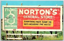 postcard norton's general store advertising sign mitchell oregon 70s picture