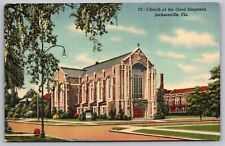 Church Of Good Shepherd Jacksonville Florida Fl Linen 1942 Park Street Postcard picture