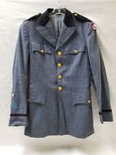 Vintage Jacob Reed's Sons Blue Military Academy Coat Jacket w/ ROTC Patches picture