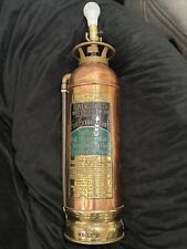 Antique Badger's Copper & Brass Fire Extinguisher LAMP WORKS GREAT RARE picture