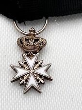 Miniature White Enamel and Gilt Military Order of Knights of Malta picture