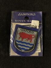 Vintage NEW Oxford Woven Sampson Souvenir Patch England UK picture