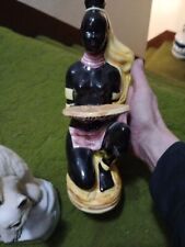 Decanter By Girolamo Luxardo Cherry Ardo Wine Egyptian Woman Gold & Black 10