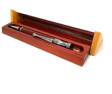 Luxury Rosewood Ballpoint Pen with Chrome Tone Accent and Wooden Display Case picture