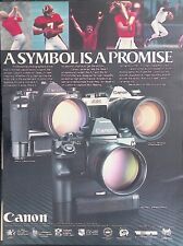 Canon Camera F-1 A-1 Ae-1 Ad 1980S Ad Vtg Print Ad 13X10 picture