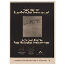 1974 Rory Gallagher Promo: Irish Tour 74 Vintage Print Ad picture