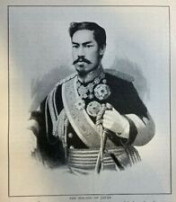 1901 Japan Mikado Princess Sade Crown Prince Imperial Palace illustrated picture